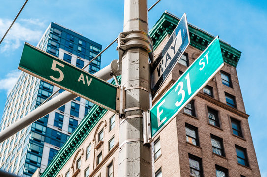 5th Avenue (Ave) Sign, New York NYC