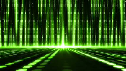 Poster - Futuristic abstract glittering colorful and elegance light dots pattern for stage show and video jockey background and screensaver