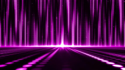 Poster - Futuristic abstract glittering colorful and elegance light dots pattern for stage show and video jockey background and screensaver