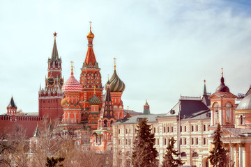 Fototapete - St. Basil Cathedral, Red Square, Moscow