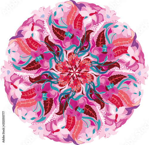 Floral mandala pattern Poster Mural XXL
