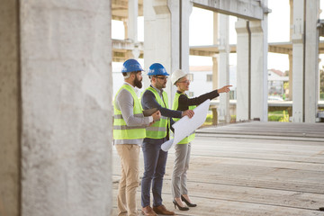 Wall Mural - The architects are on the construction site.