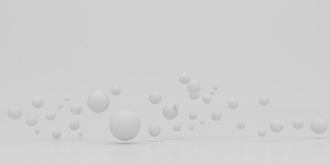 Poster - Abstract of white sphere on glossy background.3d rendering