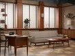 © Showtime Networks - Desk and sofa in retro style office