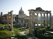 Roman Forum Ruins In Rome, Italy