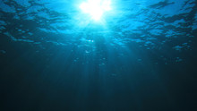 Underwater Blue Ocean Background