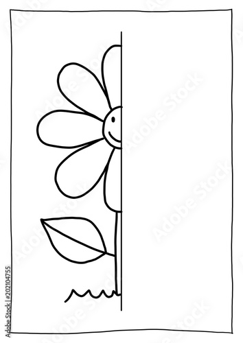 Spiegelbild Nachzeichnen Blume Buy This Stock
