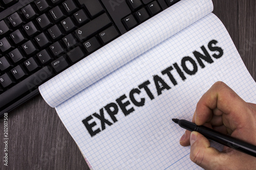 Fotografie, Obraz Conceptual hand writing showing Expectations