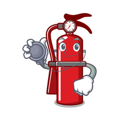 Wall Mural - Doctor fire extinguisher character cartoon