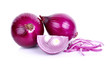Red onion isolated on white background