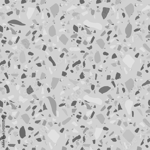 Gray Terrazzo Seamless Texture Floor Tile Polished Stone Pattern Marble Surface Vector Gray Terrazzo Seamless Texture Floor Tile Polished Stone Pattern Marble Surface Vector