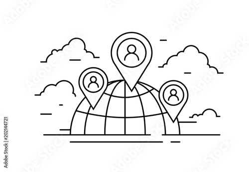 Social Network Icon People Network Connection Illustration Contact Communication Draw Line Vector Eps 10 Buy This Stock Vector And Explore Similar Vectors At Adobe Stock Adobe Stock