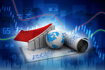 3d illustration Financial crisis concept, Economic Crisis. Business concept