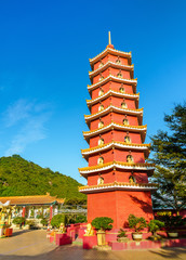 Canvas Print - Pagoda at the Ten Thousand Buddhas Monastery in Hong Kong