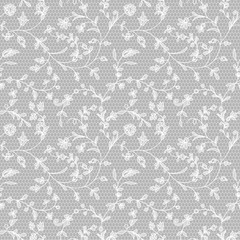 Wall Mural - seamless lace floral ornament, vector illustration