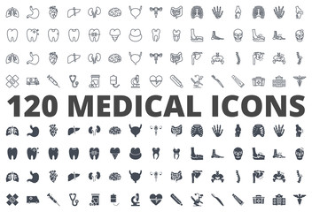 Sticker - Medicine line silhouette icon vector