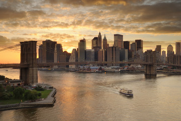 Fototapete - Brooklyn Bridge and Manhattan