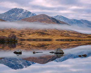 reflection on rannoch loch