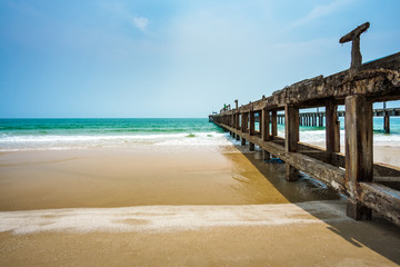 Poster - Concrete jetty into the sea