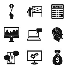 Poster - Mobile development icons set. Simple set of 9 mobile development vector icons for web isolated on white background