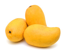 Yellow Mango Isolated On A White Background