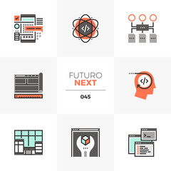 Fototapete - App Development Futuro Next Icons