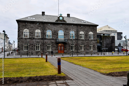 アイスランド レイキャビク アルシング 国会議事堂 Stock Photo Adobe Stock