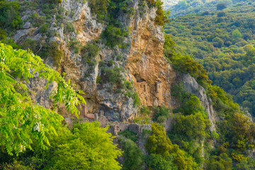 Lousios gorge in western Arcadia that stretches from Karytaina north to Dimitsana in Peloponnese Greece