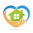 icon illustration with the concept of social service about home care