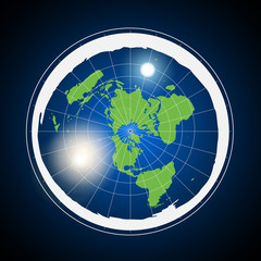 flat earth illustration