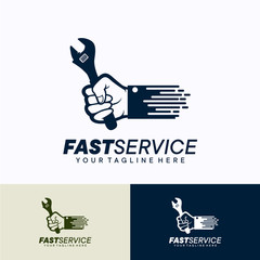 Wall Mural - Fast Service Logo Template Design. Creative Vector Emblem, for Icon or Design Concept.