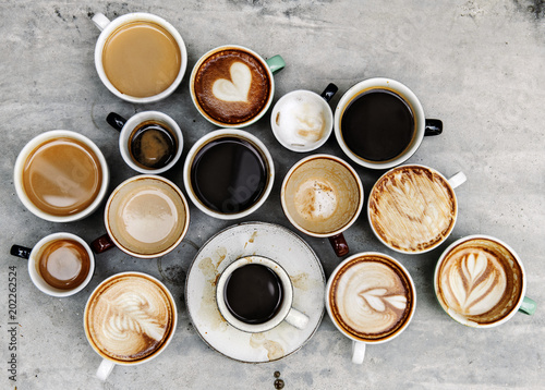 Plakaty do kawiarni aerial-view-of-various-coffee