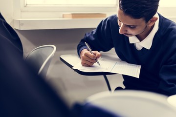 Poster - Young muslim student in class