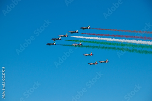 Air Show Of Italian Acrobatic Air Patrol Frecce Tricolori