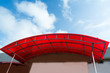 polycarbonate canopy on the porch of the house