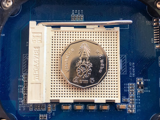 Computer main board and coin