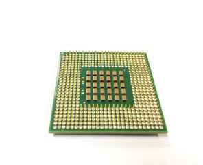 Computer main board on white background