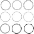 Vector set of decorative circle border frames.