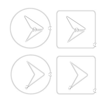 collection of drawn doodle arrow icon sign isolated on white background