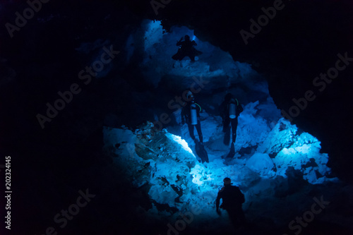 Fotografía Cenote, Cristalino, Grotte, Höhle, Tauchen, Unterwasser, Taucher, Yucatan, Mexik