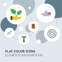  health, science, nature flat vector icons and elements background with circle bubbles networks.Multipurpose use on websites, presentations, brochures and more