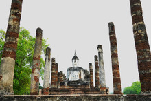 Buddha Statue At Sukhothai Historical Park; UNESCO WORLD HERITAGE SITE IN THAILAND