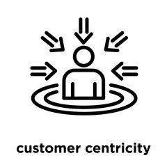 customer centricity icon isolated on white background