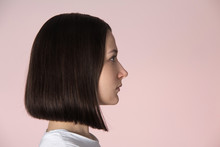 Girl With Blunt Bob Hairstyle