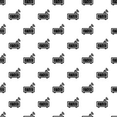 Poster - Electronic alarm clock pattern vector seamless repeating for any web design