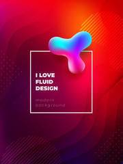 Wall Mural - Liquid color background design. Fluid shapes composition. Futuristic design posters. Eps10 vector.