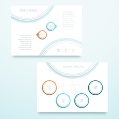 Poster - vector colorful 3d landscape page template infographic