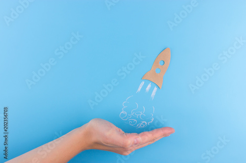 rocket made from paper Poster Mural XXL