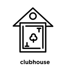 Poster - clubhouse icon isolated on white background