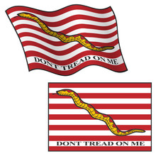 Dont Tread On Me Flag, Waving And Flat, Vector Graphic Illustration